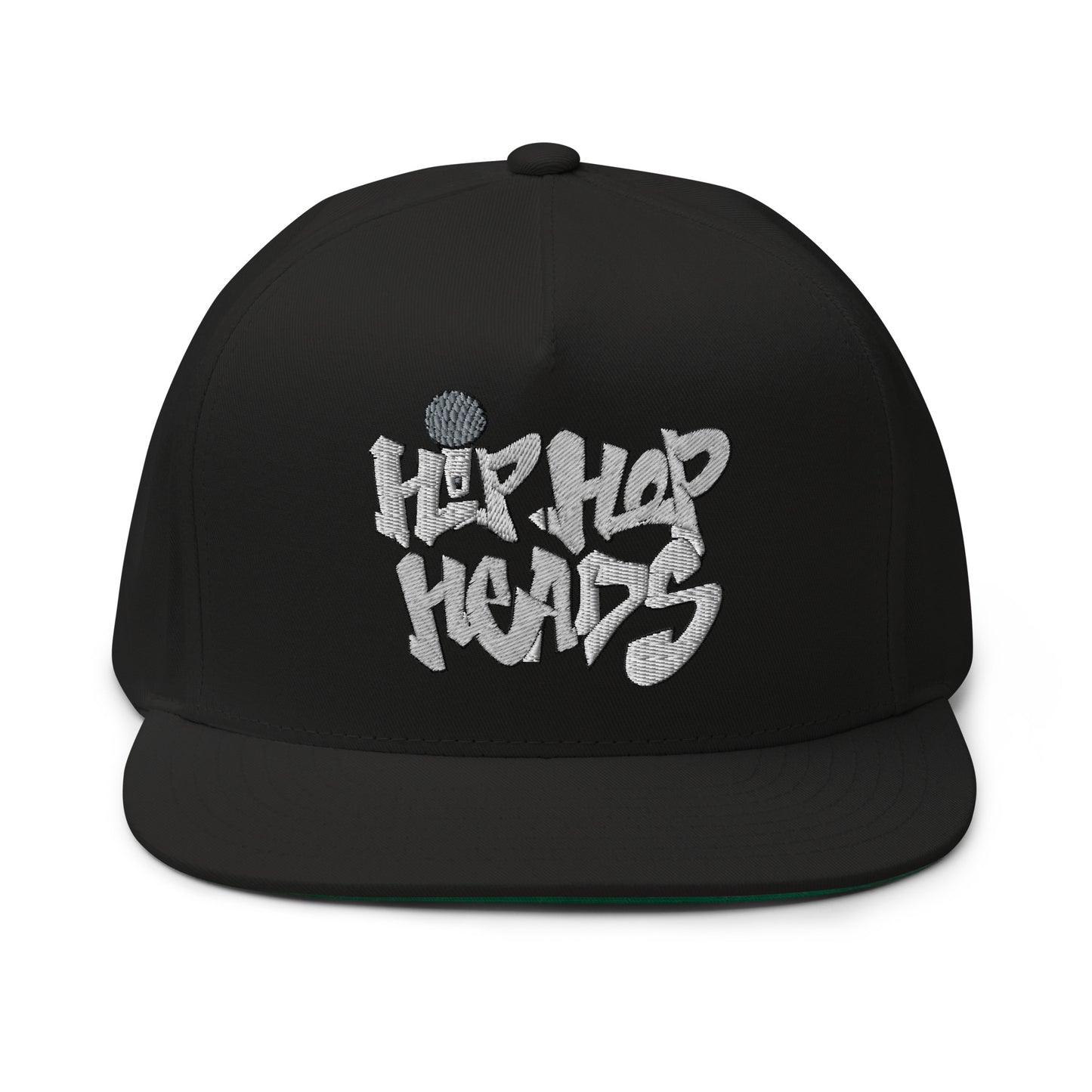 Hip Hop Heads Cap Embroidery Flat Bill