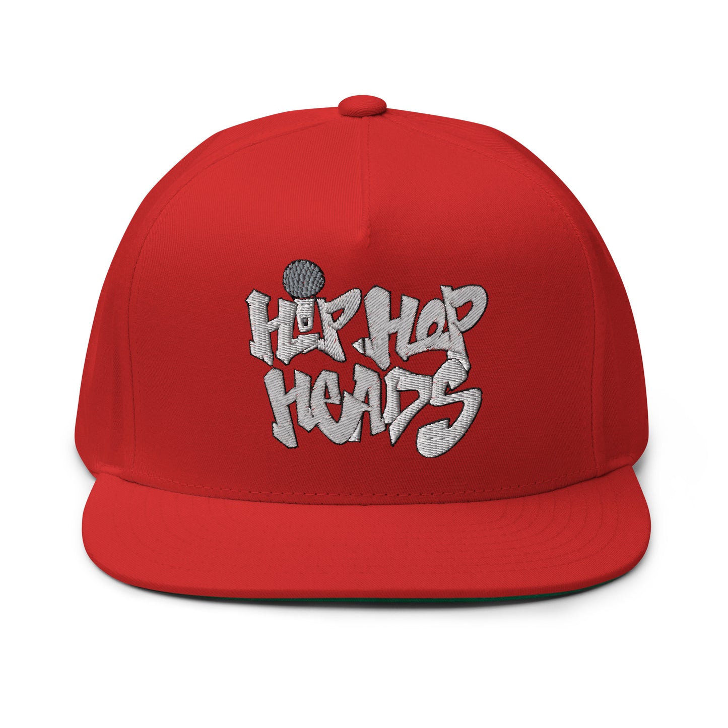 Hip Hop Heads Cap Embroidery Flat Bill